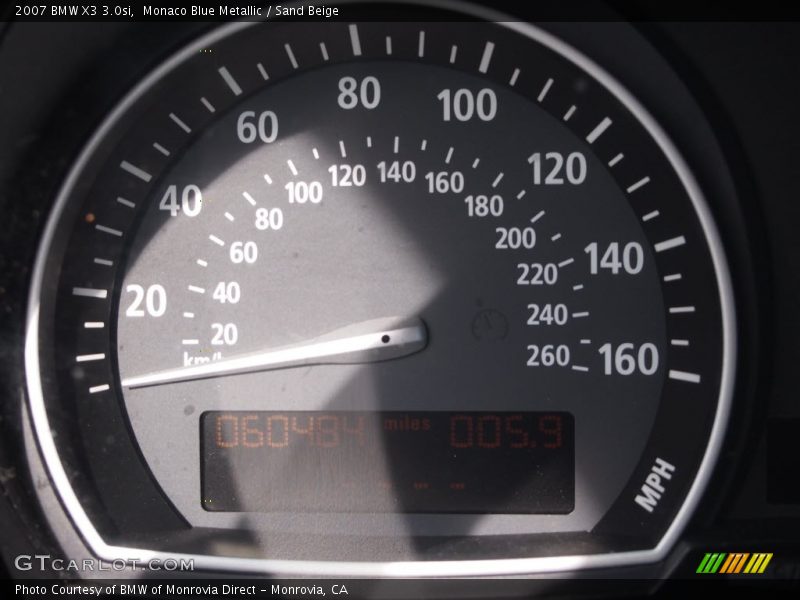Monaco Blue Metallic / Sand Beige 2007 BMW X3 3.0si