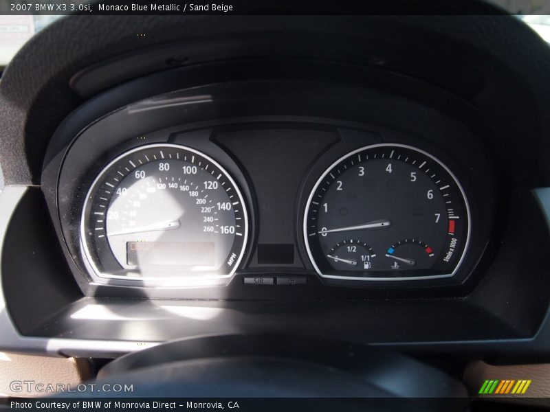 Monaco Blue Metallic / Sand Beige 2007 BMW X3 3.0si