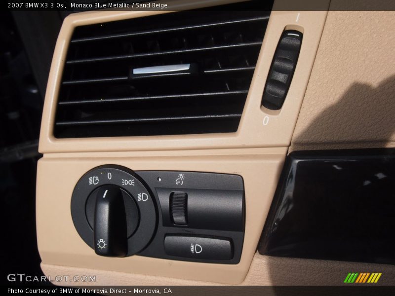 Monaco Blue Metallic / Sand Beige 2007 BMW X3 3.0si