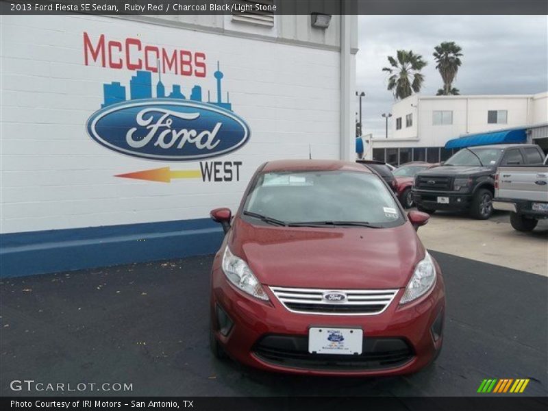 Ruby Red / Charcoal Black/Light Stone 2013 Ford Fiesta SE Sedan