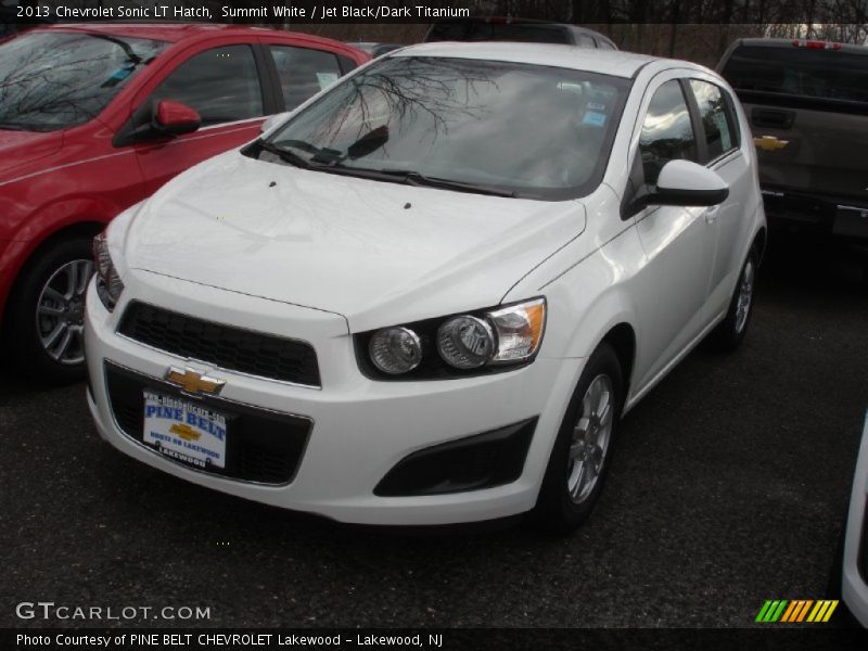 Summit White / Jet Black/Dark Titanium 2013 Chevrolet Sonic LT Hatch