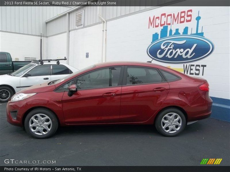Ruby Red / Charcoal Black/Light Stone 2013 Ford Fiesta SE Sedan