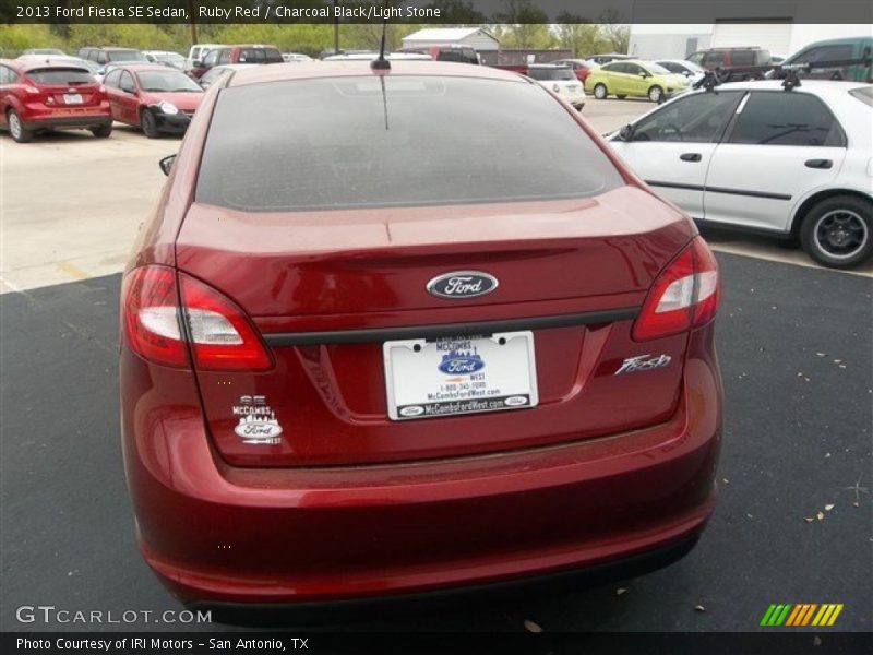 Ruby Red / Charcoal Black/Light Stone 2013 Ford Fiesta SE Sedan