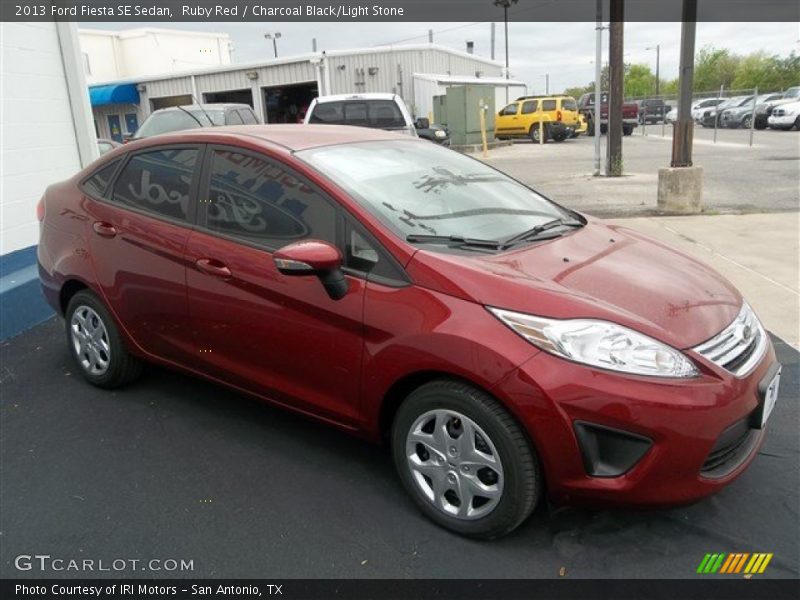 Ruby Red / Charcoal Black/Light Stone 2013 Ford Fiesta SE Sedan