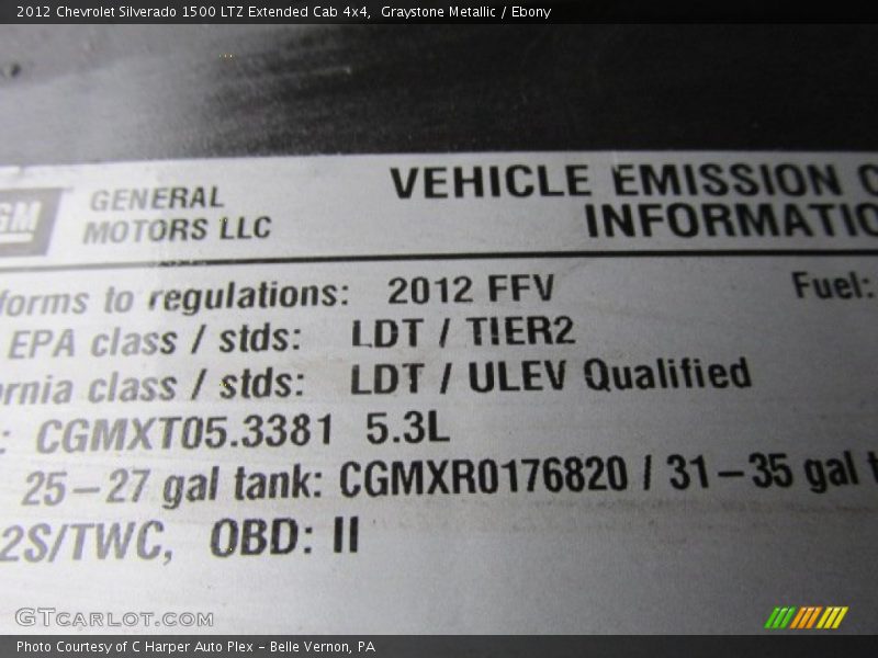 Graystone Metallic / Ebony 2012 Chevrolet Silverado 1500 LTZ Extended Cab 4x4