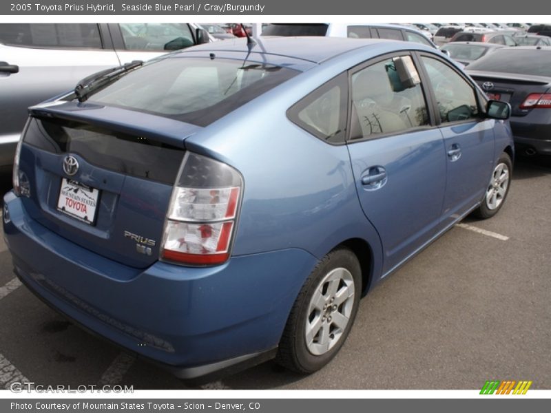 Seaside Blue Pearl / Gray/Burgundy 2005 Toyota Prius Hybrid