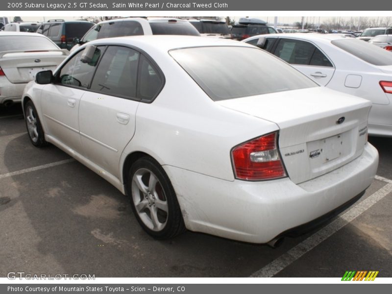 Satin White Pearl / Charcoal Tweed Cloth 2005 Subaru Legacy 2.5 GT Sedan