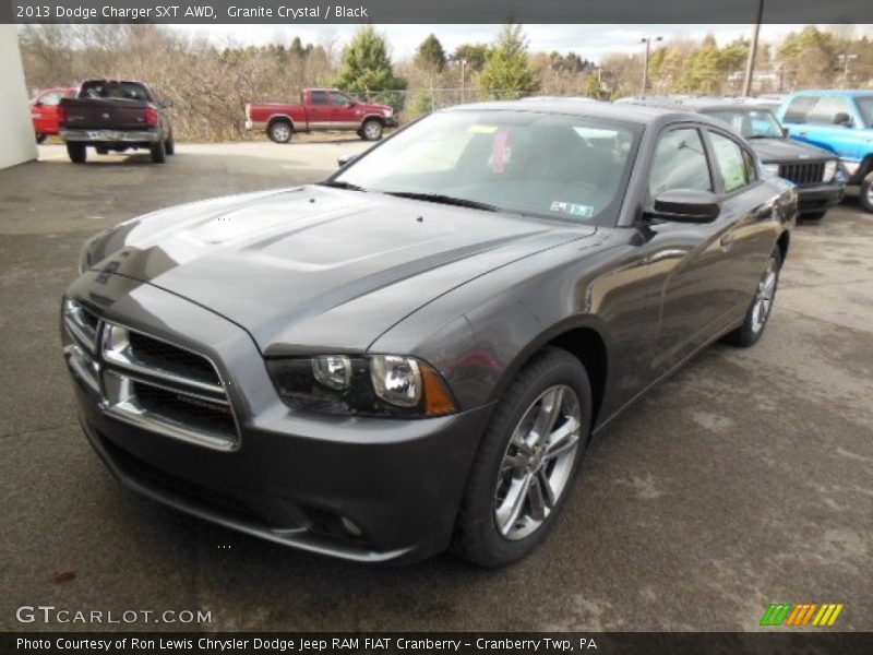 Granite Crystal / Black 2013 Dodge Charger SXT AWD