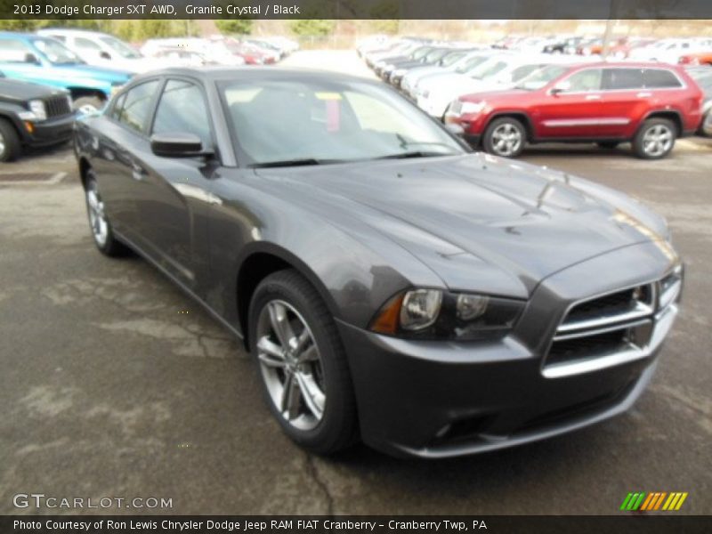 Granite Crystal / Black 2013 Dodge Charger SXT AWD