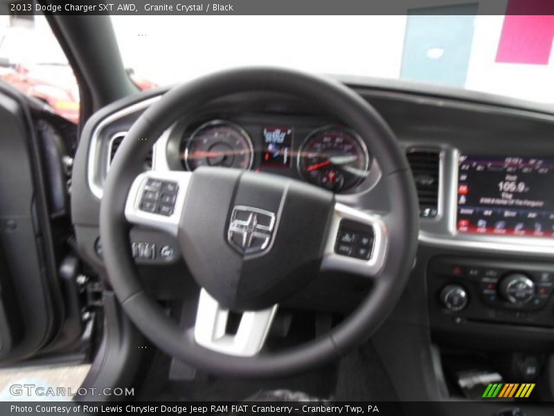 Granite Crystal / Black 2013 Dodge Charger SXT AWD