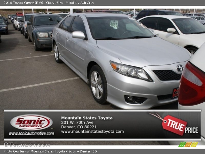 Classic Silver Metallic / Ash Gray 2010 Toyota Camry SE V6