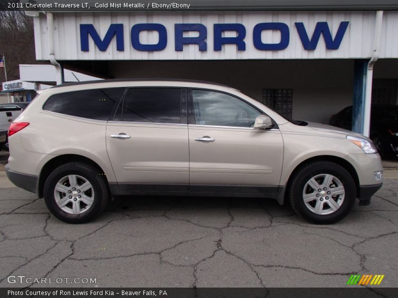Gold Mist Metallic / Ebony/Ebony 2011 Chevrolet Traverse LT