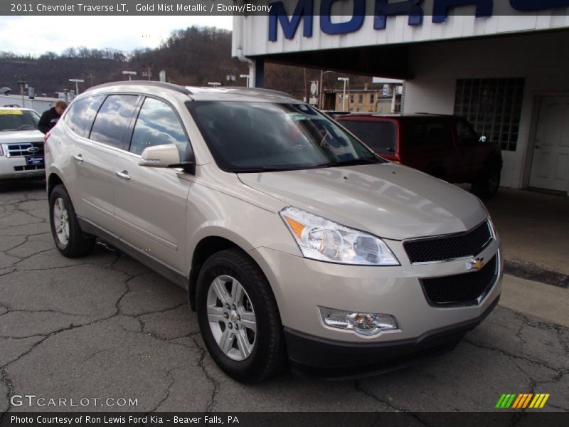 Gold Mist Metallic / Ebony/Ebony 2011 Chevrolet Traverse LT