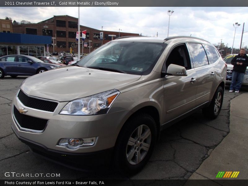 Gold Mist Metallic / Ebony/Ebony 2011 Chevrolet Traverse LT