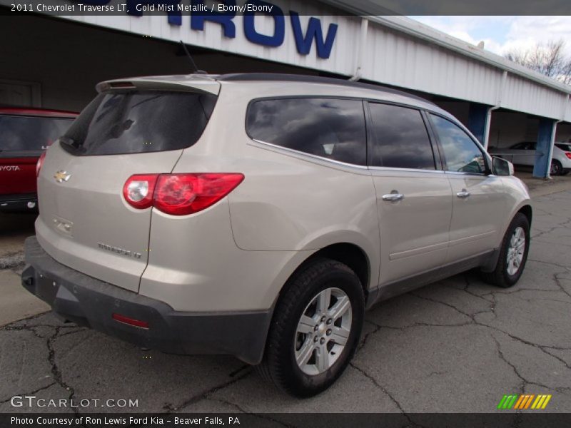 Gold Mist Metallic / Ebony/Ebony 2011 Chevrolet Traverse LT