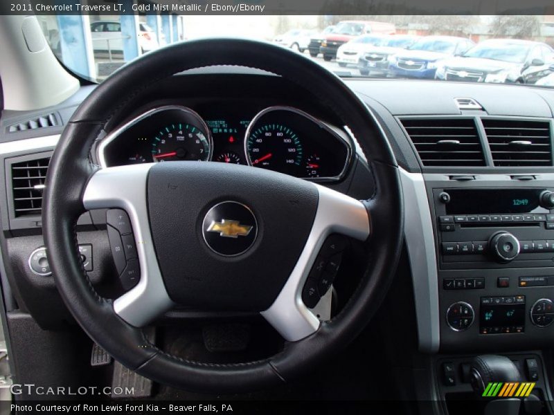 Gold Mist Metallic / Ebony/Ebony 2011 Chevrolet Traverse LT