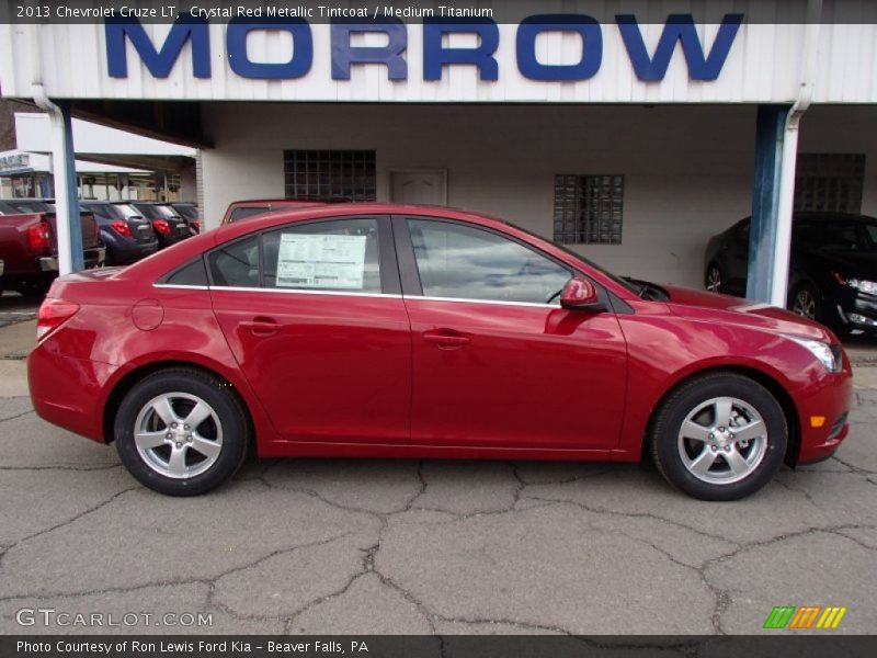 Crystal Red Metallic Tintcoat / Medium Titanium 2013 Chevrolet Cruze LT