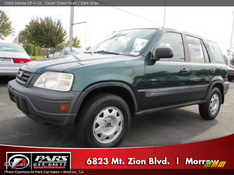 Clover Green Pearl / Dark Gray 2000 Honda CR-V LX