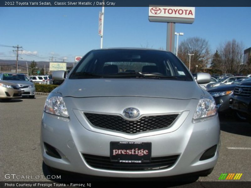 Classic Silver Metallic / Dark Gray 2012 Toyota Yaris Sedan
