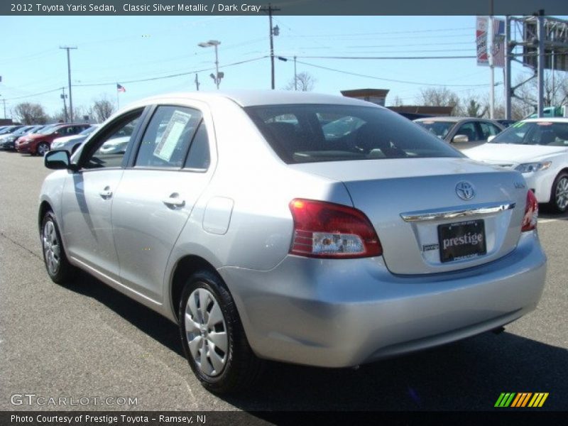 Classic Silver Metallic / Dark Gray 2012 Toyota Yaris Sedan