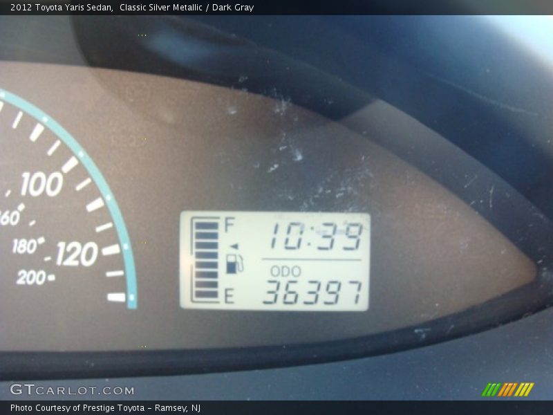 Classic Silver Metallic / Dark Gray 2012 Toyota Yaris Sedan