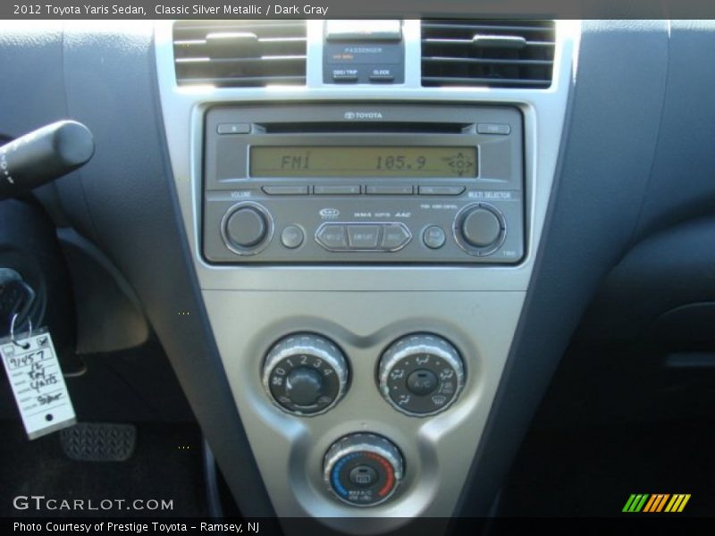 Classic Silver Metallic / Dark Gray 2012 Toyota Yaris Sedan