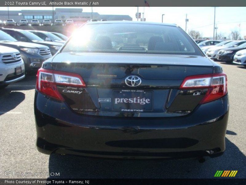 Attitude Black Metallic / Ash 2012 Toyota Camry LE