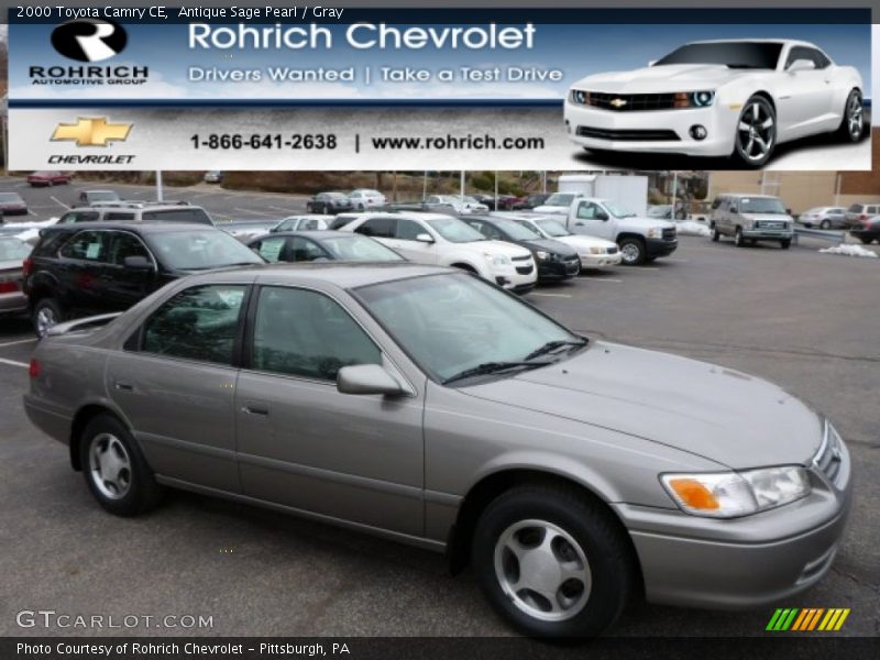 Antique Sage Pearl / Gray 2000 Toyota Camry CE