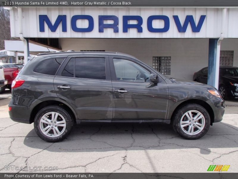 Harbor Gray Metallic / Cocoa Black 2010 Hyundai Santa Fe Limited 4WD