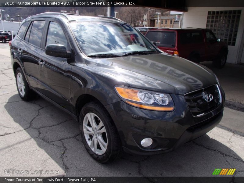 Harbor Gray Metallic / Cocoa Black 2010 Hyundai Santa Fe Limited 4WD