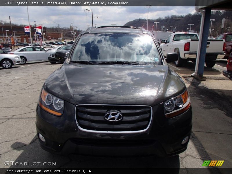 Harbor Gray Metallic / Cocoa Black 2010 Hyundai Santa Fe Limited 4WD