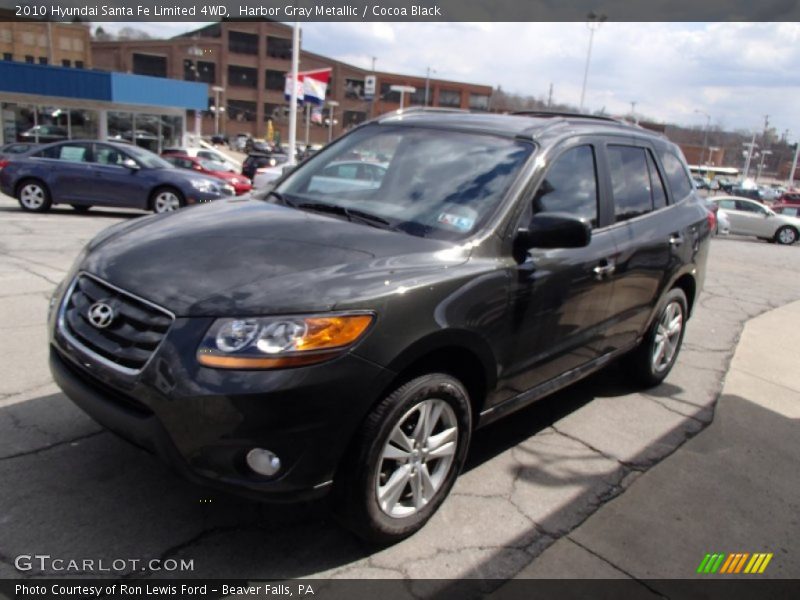 Harbor Gray Metallic / Cocoa Black 2010 Hyundai Santa Fe Limited 4WD