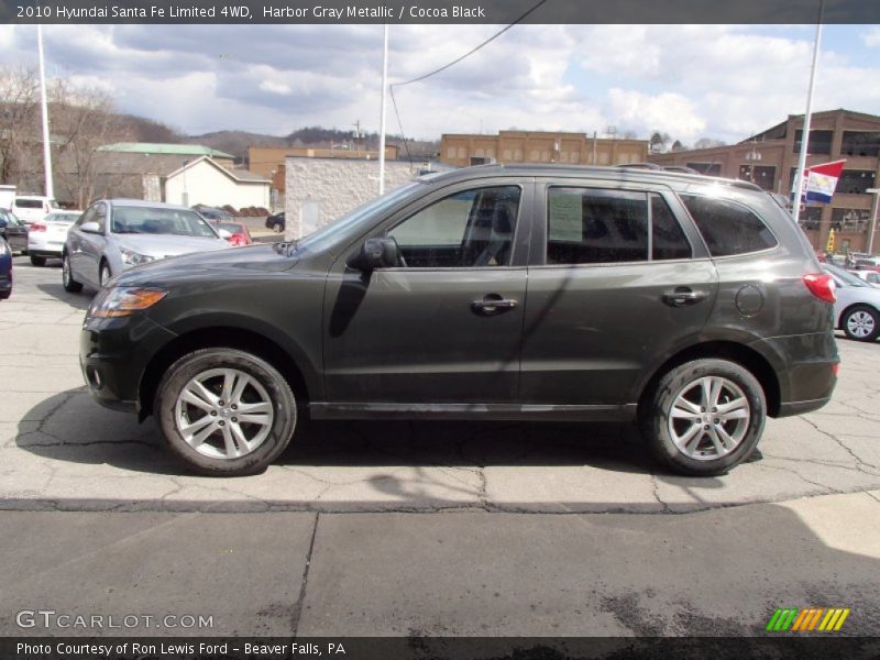 Harbor Gray Metallic / Cocoa Black 2010 Hyundai Santa Fe Limited 4WD