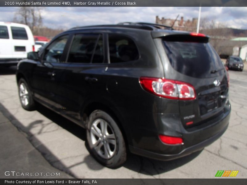 Harbor Gray Metallic / Cocoa Black 2010 Hyundai Santa Fe Limited 4WD