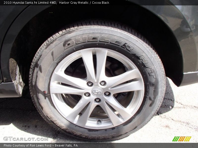 Harbor Gray Metallic / Cocoa Black 2010 Hyundai Santa Fe Limited 4WD