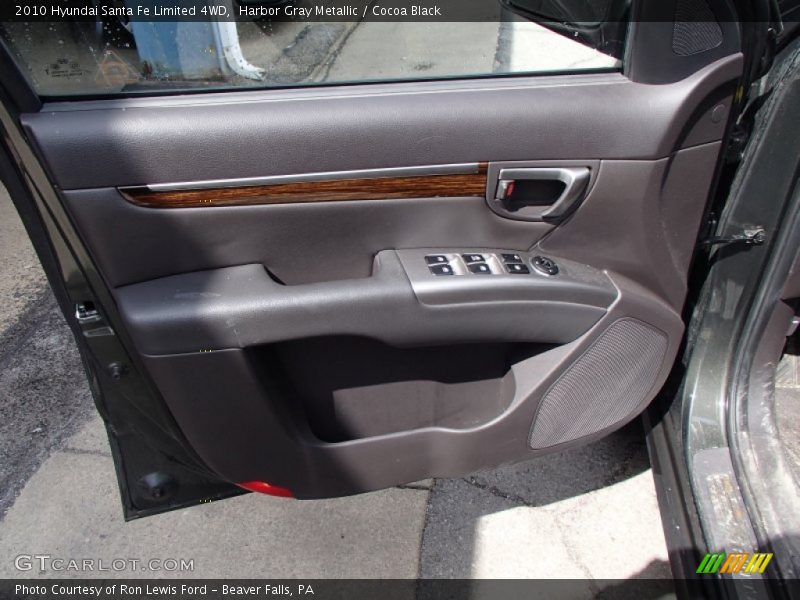 Harbor Gray Metallic / Cocoa Black 2010 Hyundai Santa Fe Limited 4WD