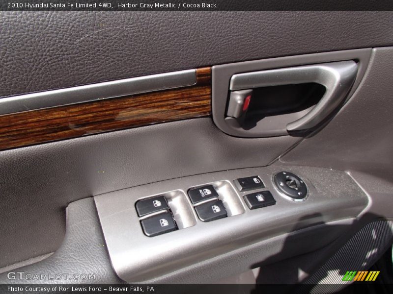 Harbor Gray Metallic / Cocoa Black 2010 Hyundai Santa Fe Limited 4WD