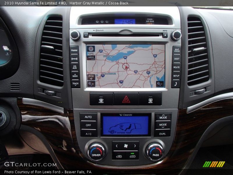 Harbor Gray Metallic / Cocoa Black 2010 Hyundai Santa Fe Limited 4WD