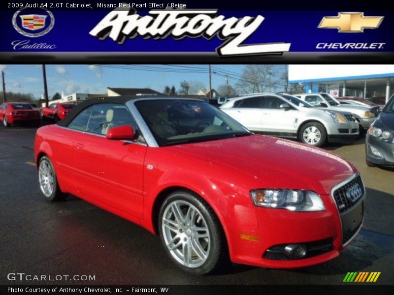 Misano Red Pearl Effect / Beige 2009 Audi A4 2.0T Cabriolet