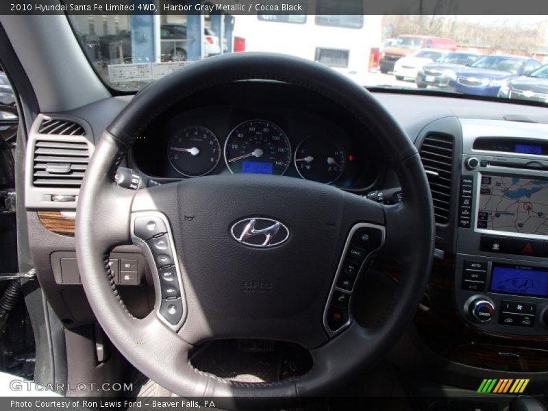Harbor Gray Metallic / Cocoa Black 2010 Hyundai Santa Fe Limited 4WD