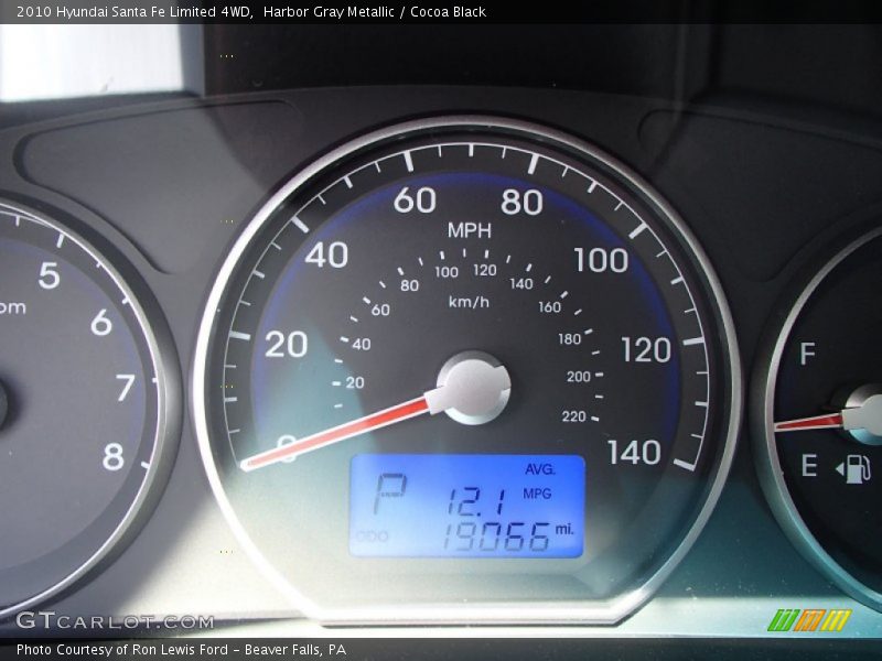 Harbor Gray Metallic / Cocoa Black 2010 Hyundai Santa Fe Limited 4WD