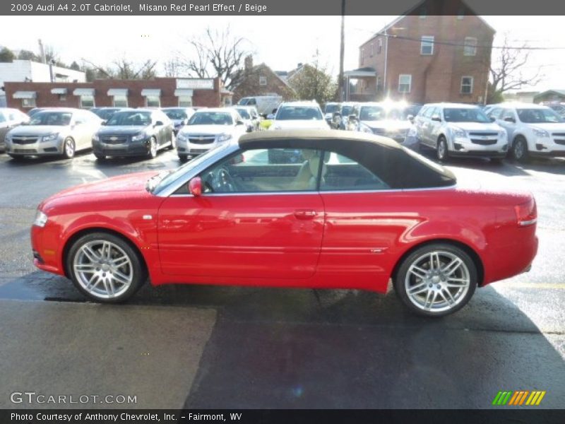 Misano Red Pearl Effect / Beige 2009 Audi A4 2.0T Cabriolet
