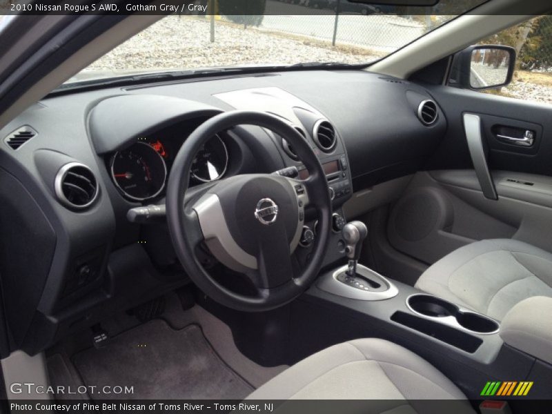  2010 Rogue S AWD Gray Interior