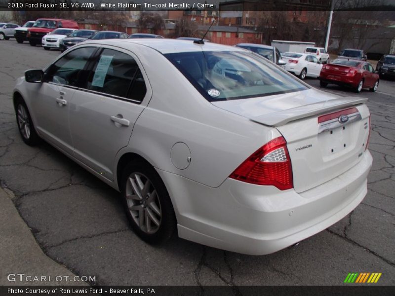 White Platinum Tri-coat Metallic / Camel 2010 Ford Fusion SEL V6 AWD