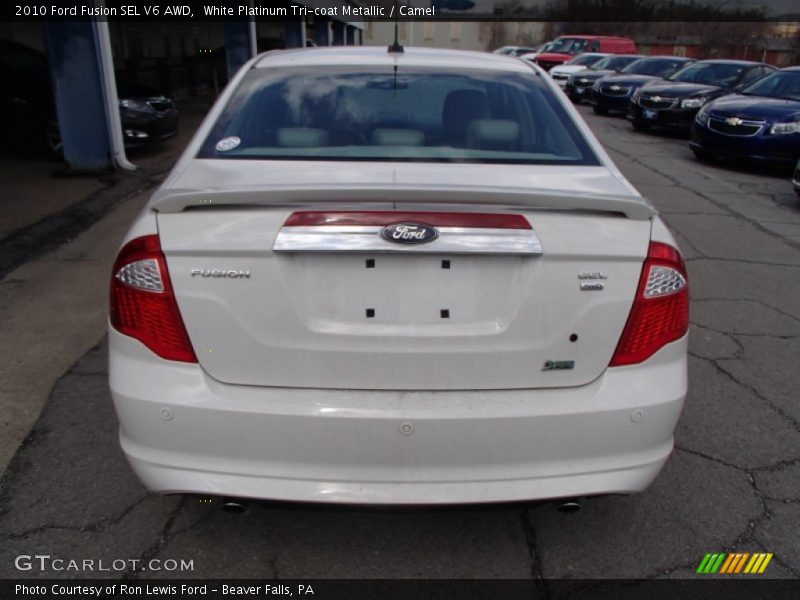 White Platinum Tri-coat Metallic / Camel 2010 Ford Fusion SEL V6 AWD