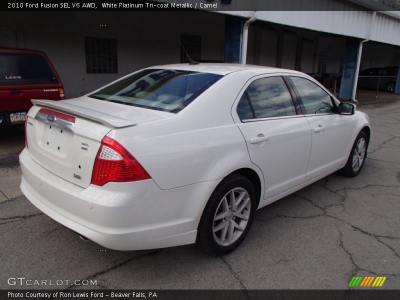 White Platinum Tri-coat Metallic / Camel 2010 Ford Fusion SEL V6 AWD