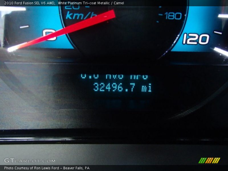 White Platinum Tri-coat Metallic / Camel 2010 Ford Fusion SEL V6 AWD