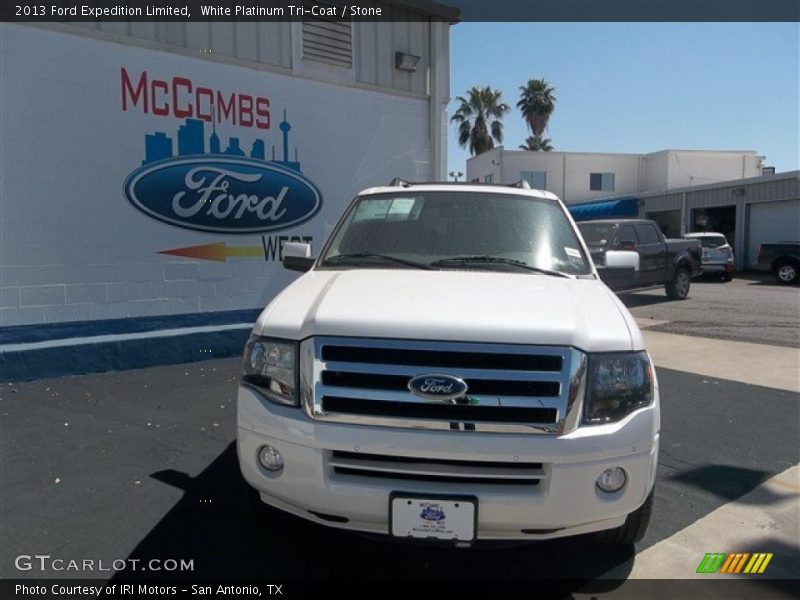 White Platinum Tri-Coat / Stone 2013 Ford Expedition Limited