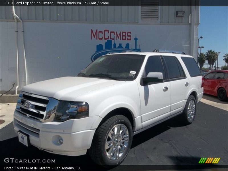 White Platinum Tri-Coat / Stone 2013 Ford Expedition Limited