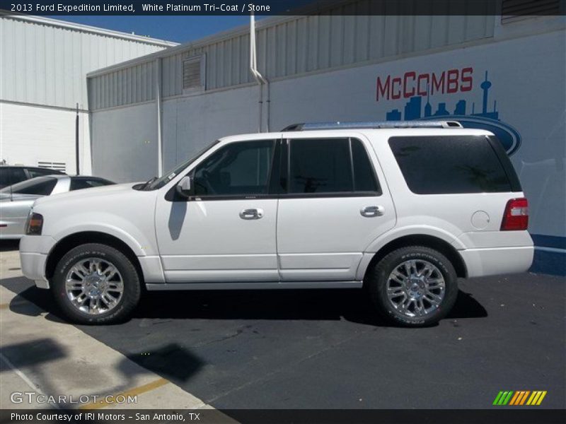White Platinum Tri-Coat / Stone 2013 Ford Expedition Limited